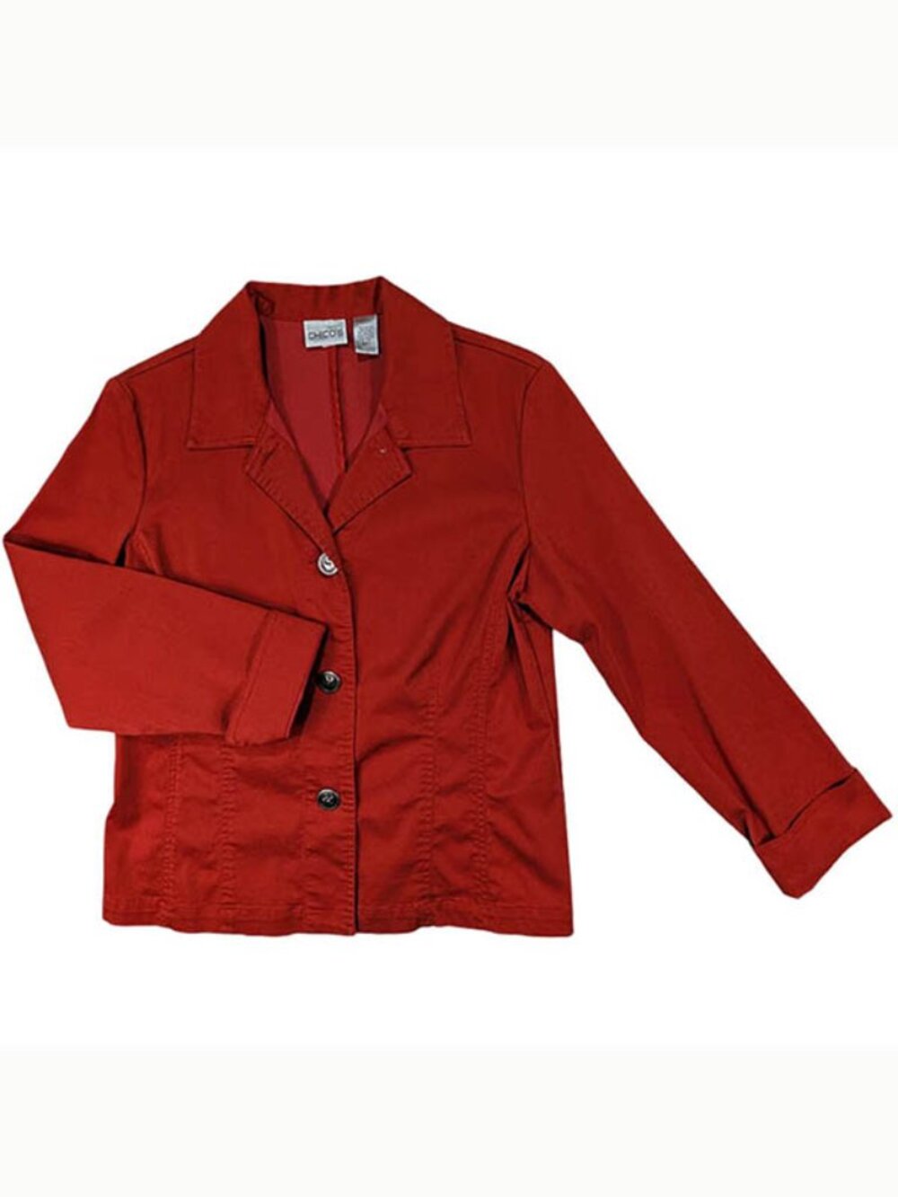 Chico's Jacket Womens S Orange Academia Classic Business Casual Preppy‎ Weekend